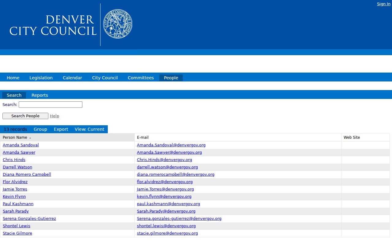 Denver neighbors civic people directory