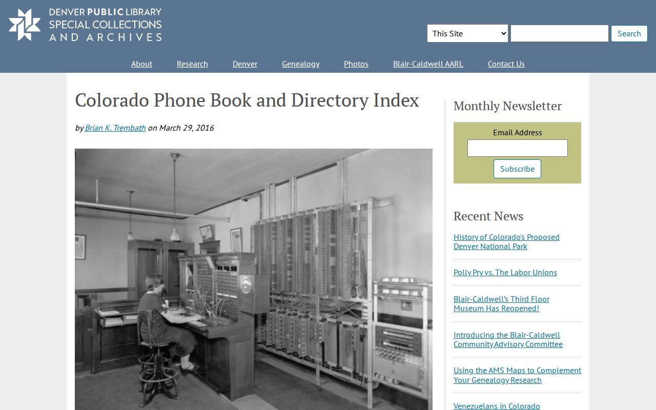 Denver previous residents Colorado phone book directory index